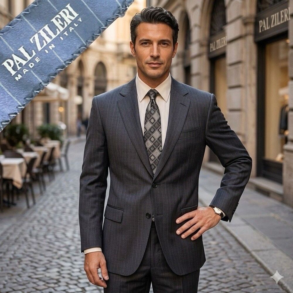 Pal Zileri Men’s 42R Loro Piana Tasmanian Super 150s Italian Wool Blazer Jacket